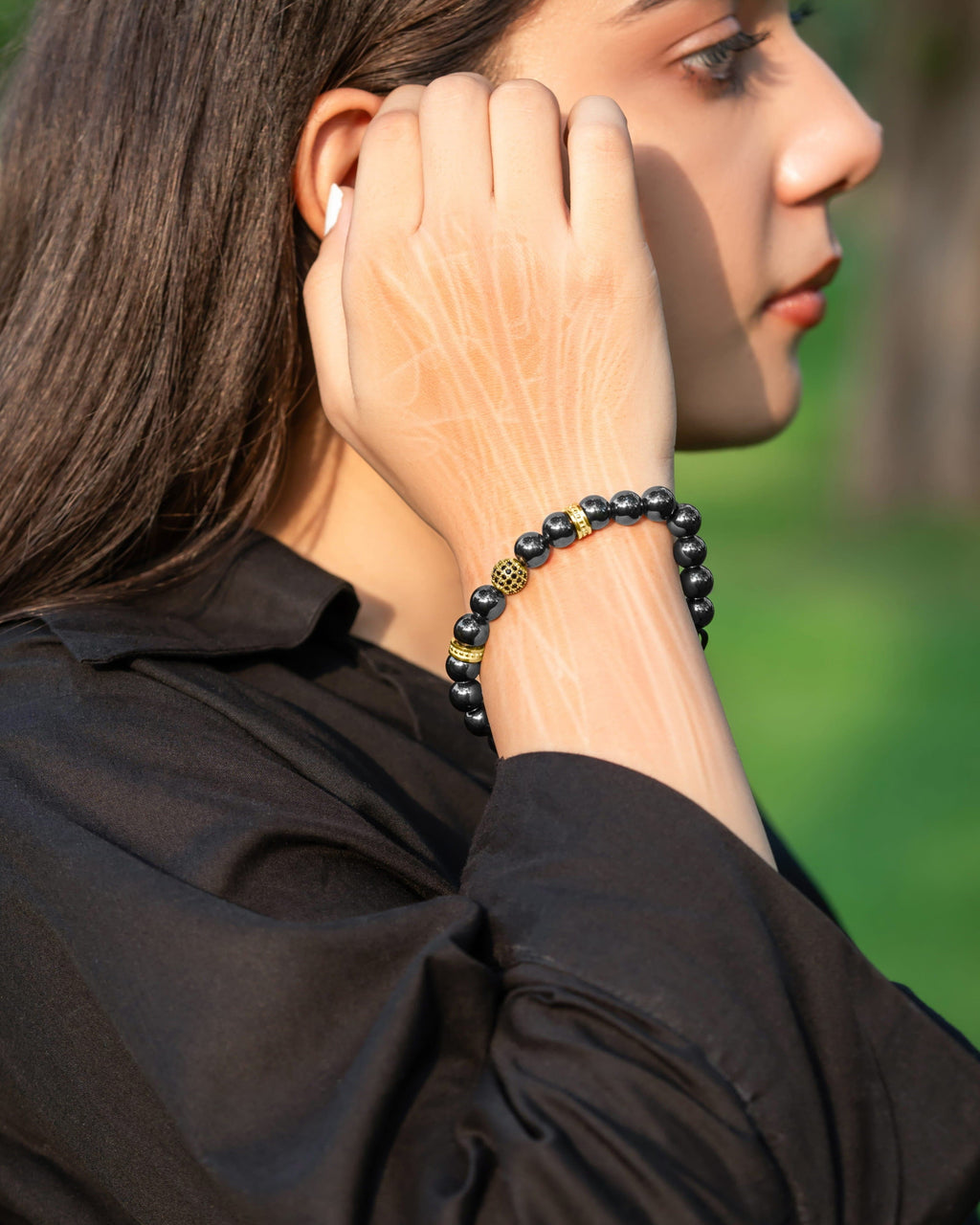 High Power Magnetic Hematite Bracelet Gold Zeus - Fabs things