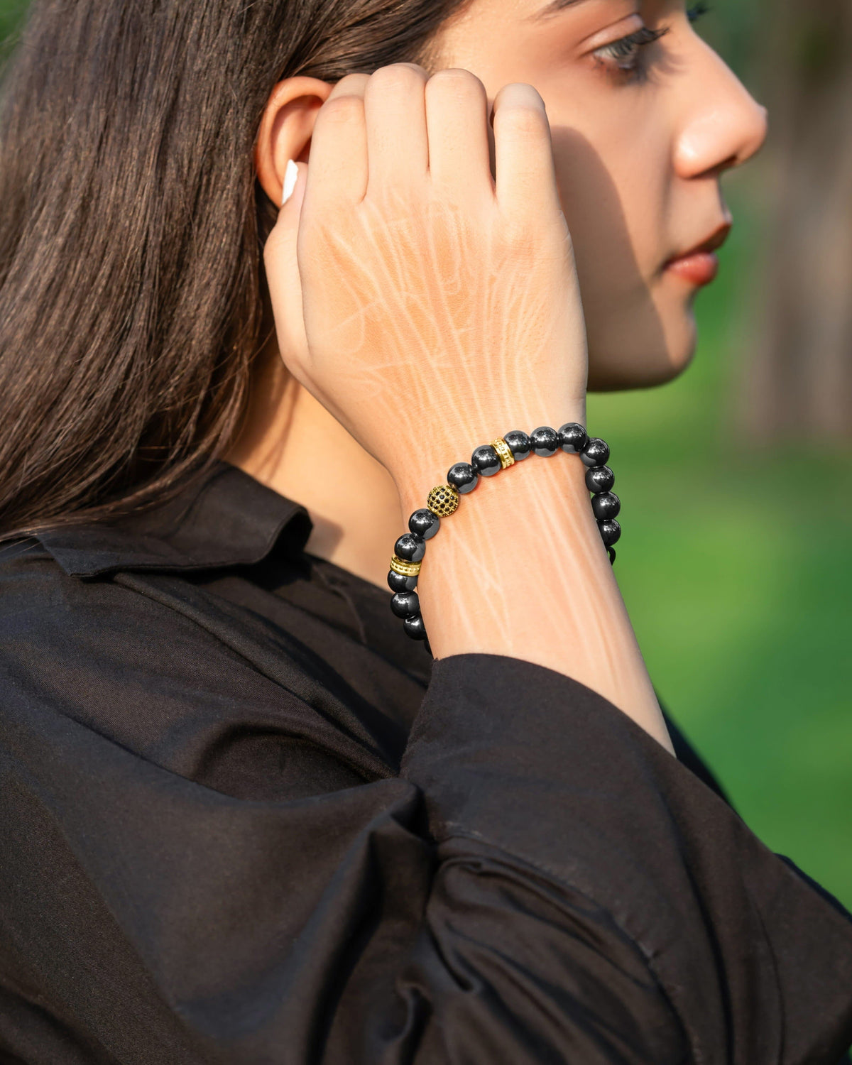 High Power Magnetic Hematite Bracelet Gold Zeus - Fabs things