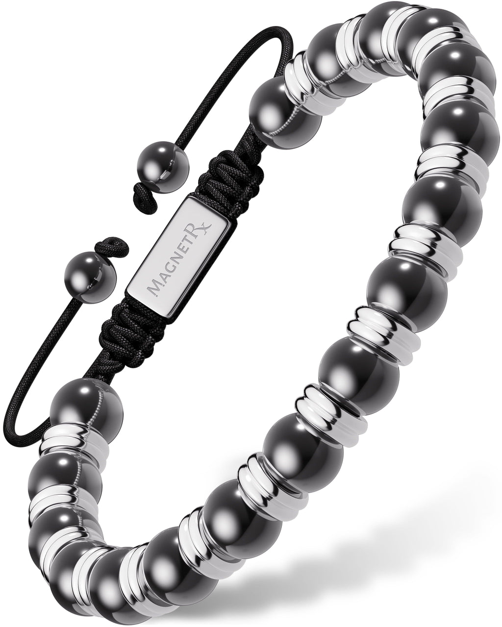 High Power Magnetic Hematite Bracelet Silver Titan - Fabs things