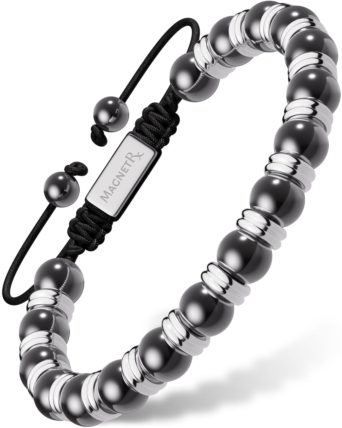 High Power Magnetic Hematite Bracelet Silver Titan - Fabs things