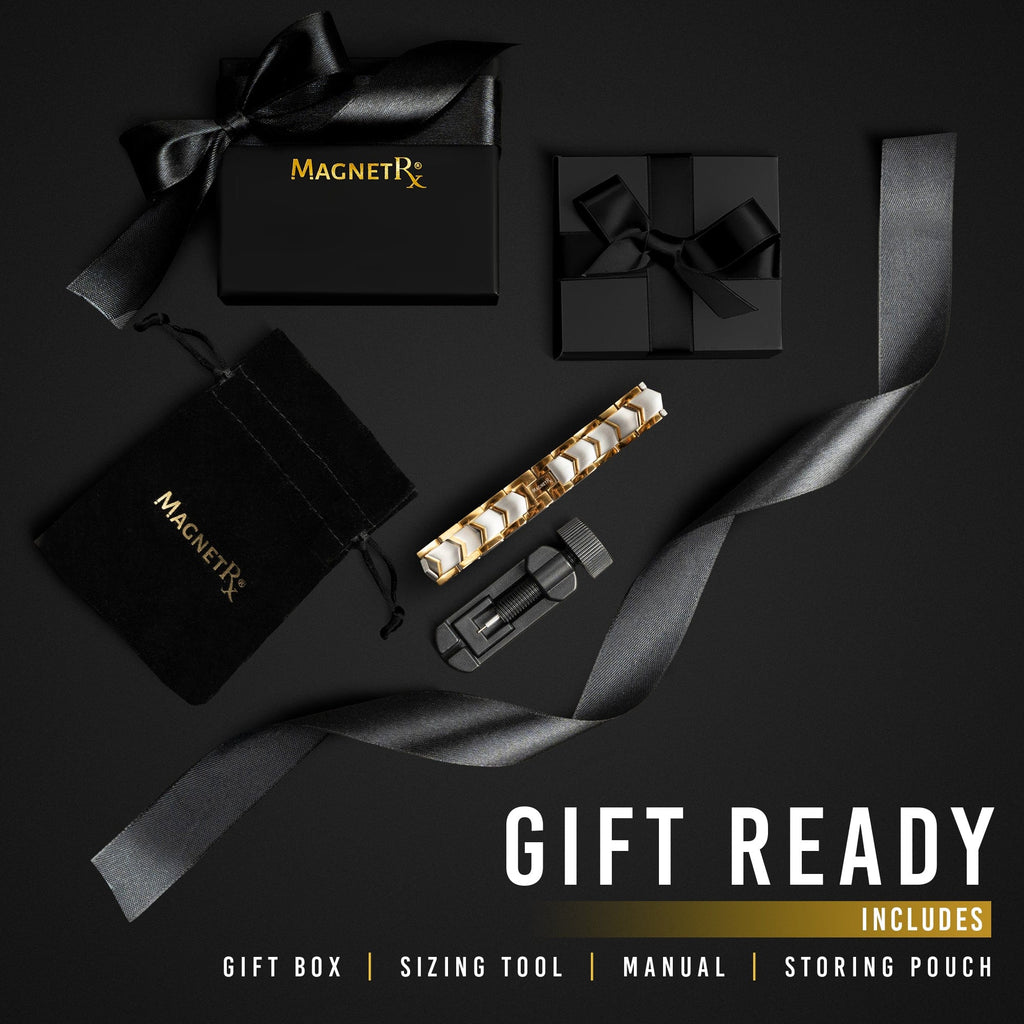 Ultra Strength Silver & Gold Arrow Chain Magnetic Therapy Bracelet - Fabs things