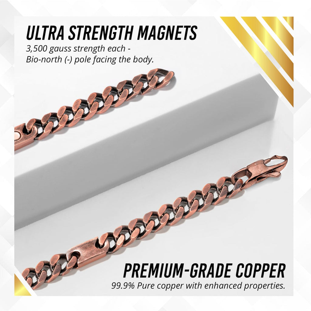 Copper Magnetic Therapy Necklace Curb Chain - Fabs things