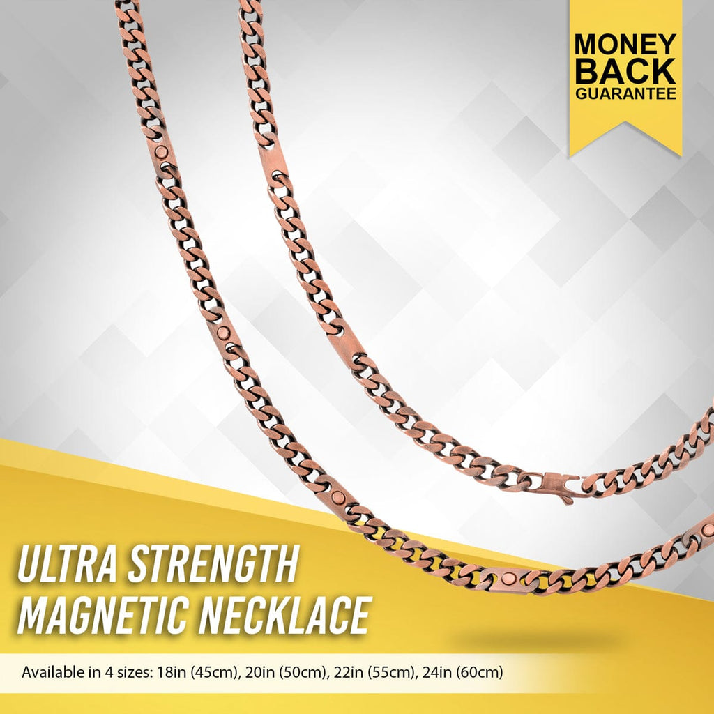 Copper Magnetic Therapy Necklace Curb Chain - Fabs things
