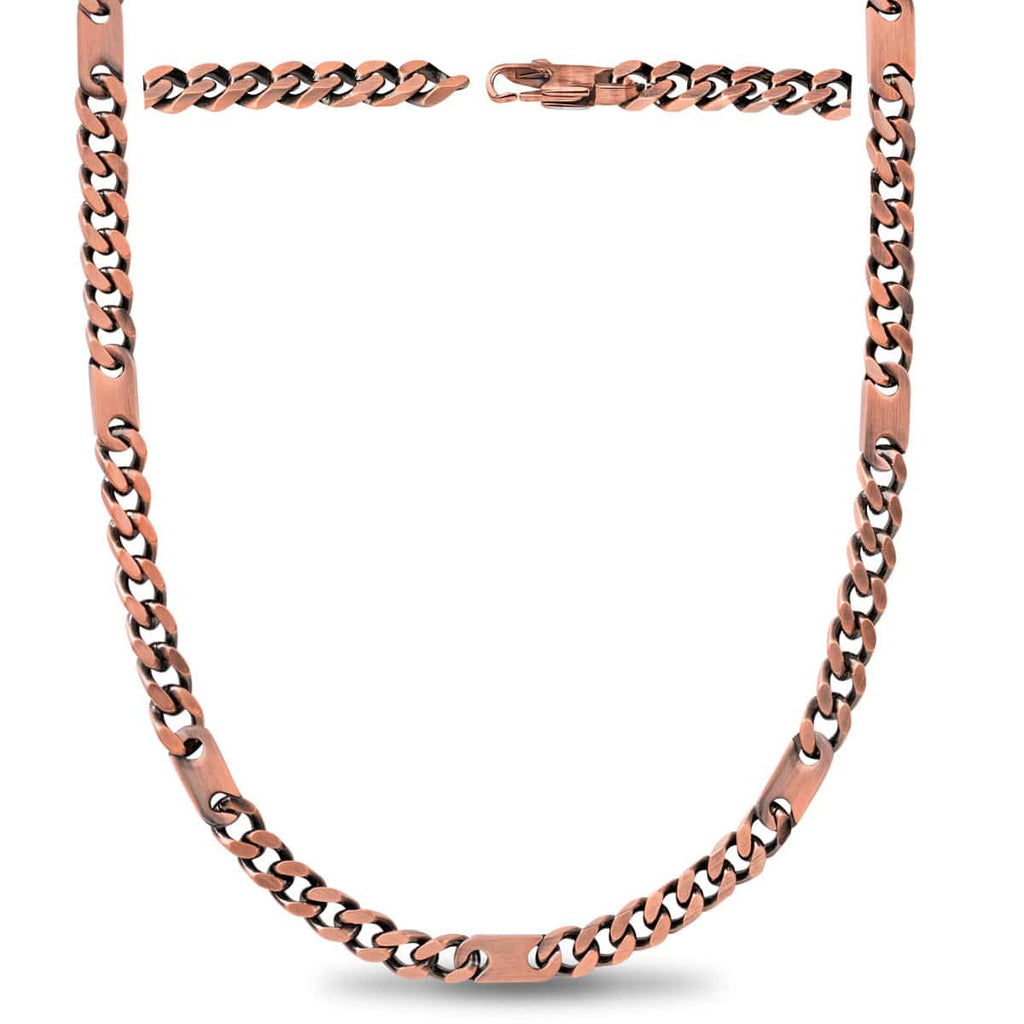 Copper Magnetic Therapy Necklace Curb Chain - Fabs things