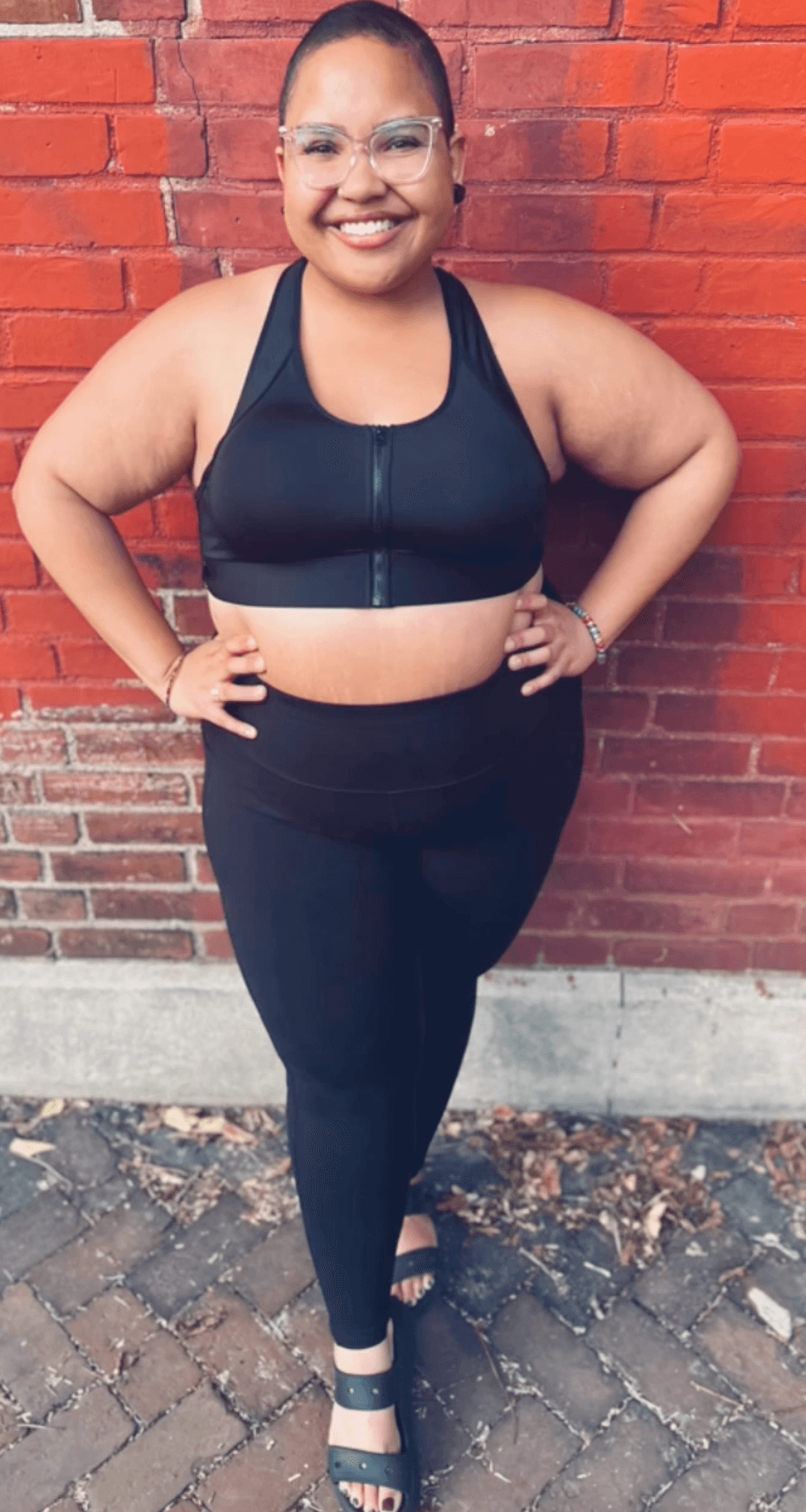 Hero Front‑Closure Sports Bra - Black - Fabs things