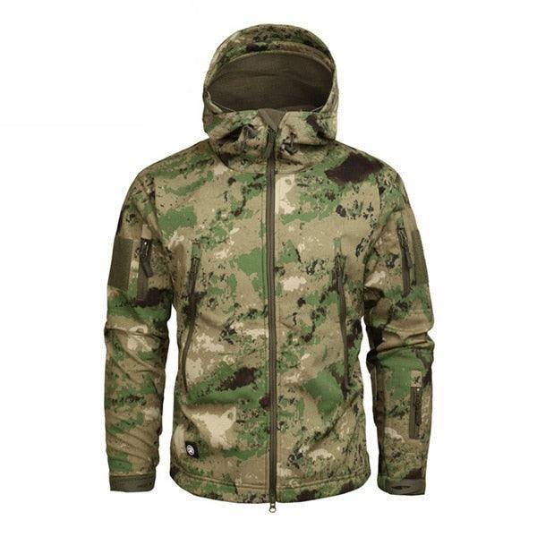 Men Green Autumn Camouflage Jacket Men's Lightweight Water-Resistant Jacket Tactical Clothing  Male Camouflage Windbreaker Breathable Outdoor Snow Jacket - Fabs things