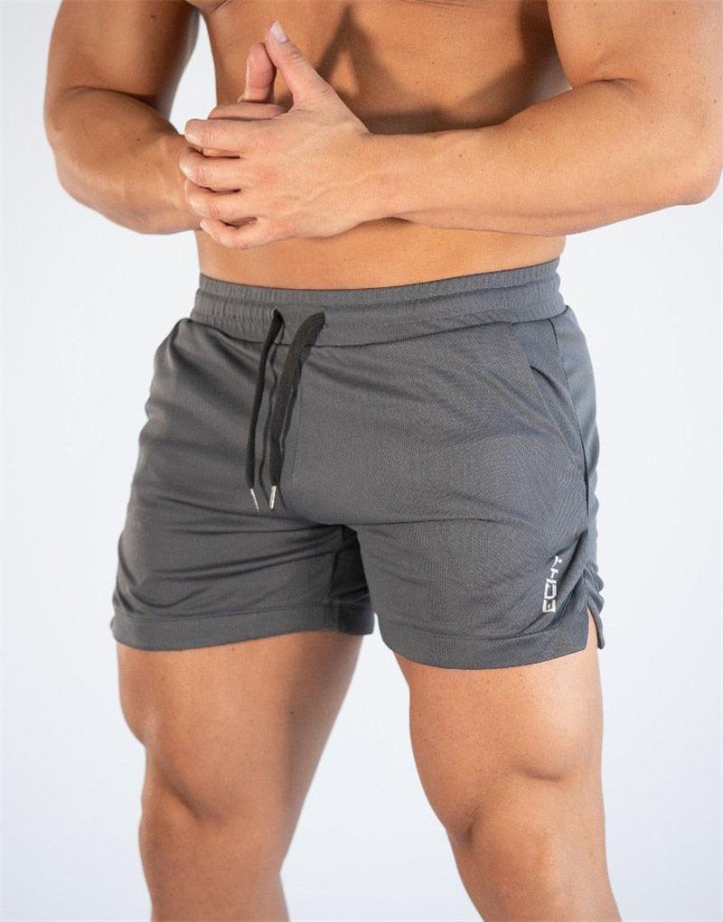 Men's Gym Training Shorts Men Sports Casual Clothing Fitness Workout Running Grid quick-drying compression Shorts Athletics Quick Dry Active Running Bodybuilding Shorts with Pockets - Fabs things