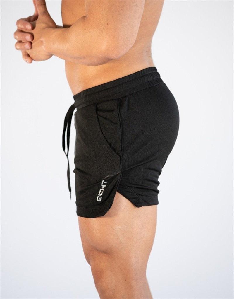 Men's Gym Training Shorts Men Sports Casual Clothing Fitness Workout Running Grid quick-drying compression Shorts Athletics Quick Dry Active Running Bodybuilding Shorts with Pockets - Fabs things