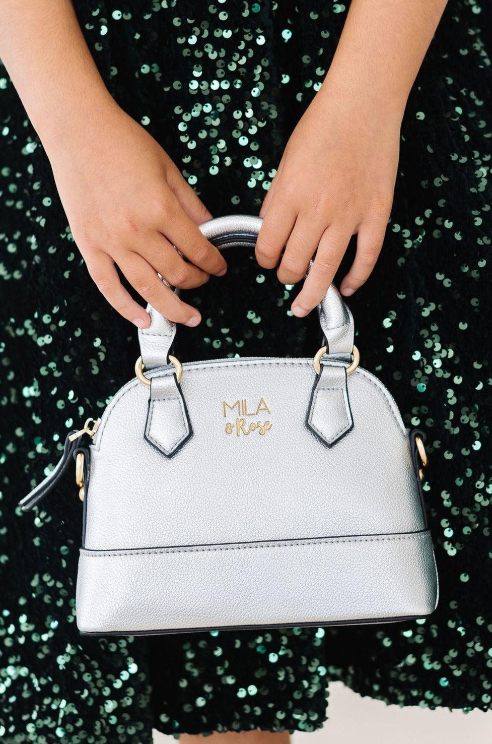 SALE Silver Metallic Girl's Crossbody Purse - Fabs things