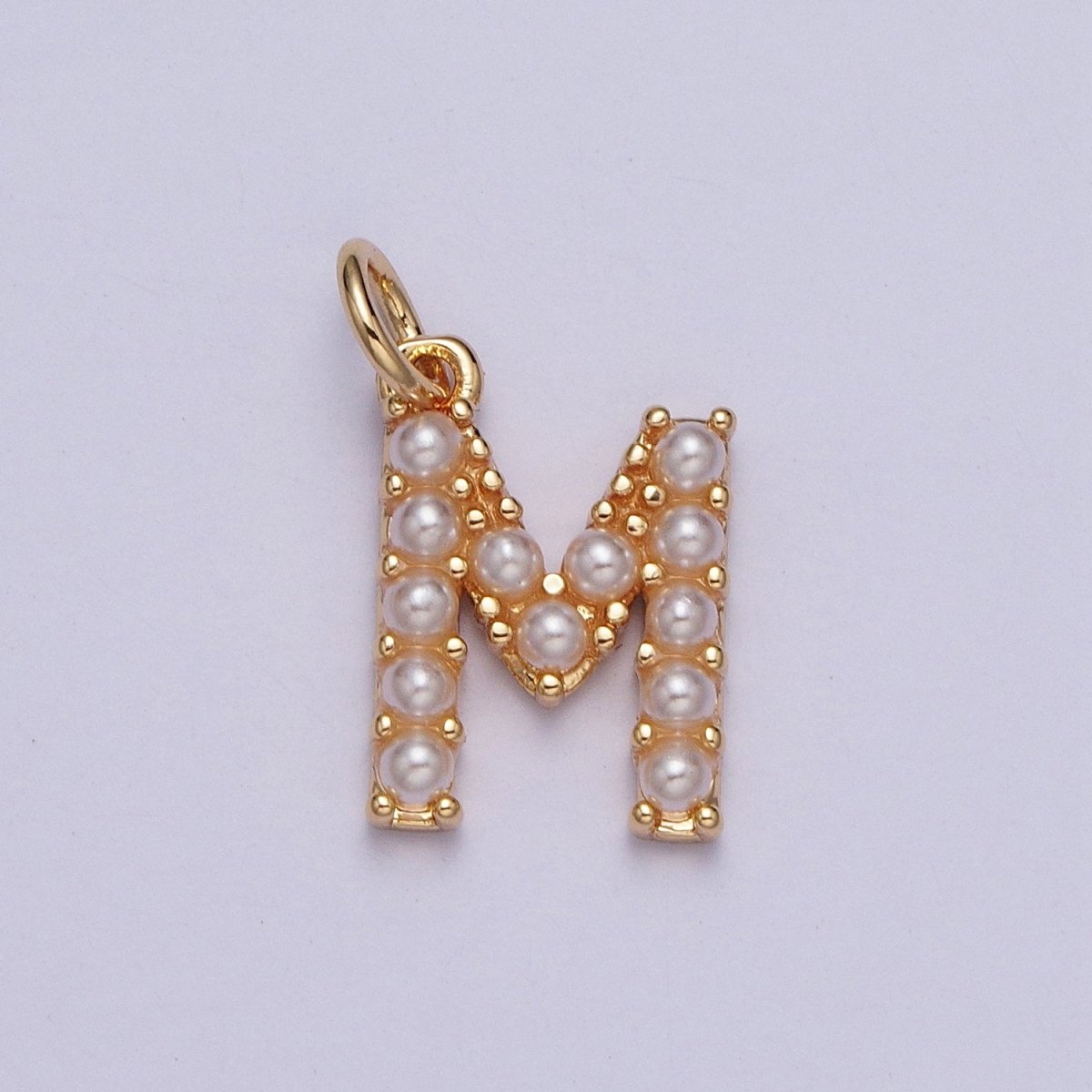 Mini Alphabet Pearl Charm Tiny Pearl Initial Charm 16K Gold Filled Charm for Personalized Jewelry | A-313-A-325 - Fabs things