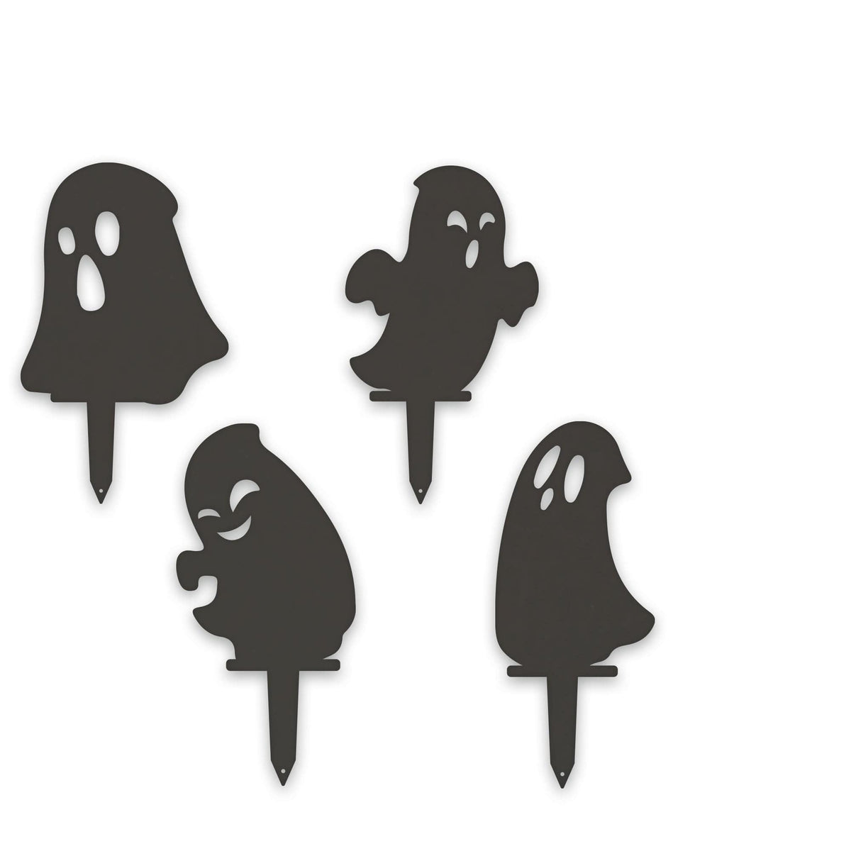 Halloween Ghost Yard Stakes – Metal Garden Decorations | Set of 4 Durable Outdoor Stakes - Fabs things