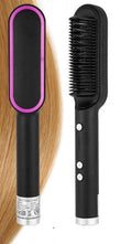 New 2 In 1 Hair Straightener Hot Comb Negative Ion Curling Tong Dual-purpose Electric Hair Brush - Fabs things
