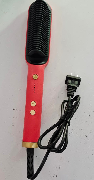 New 2 In 1 Hair Straightener Hot Comb Negative Ion Curling Tong Dual-purpose Electric Hair Brush - Fabs things