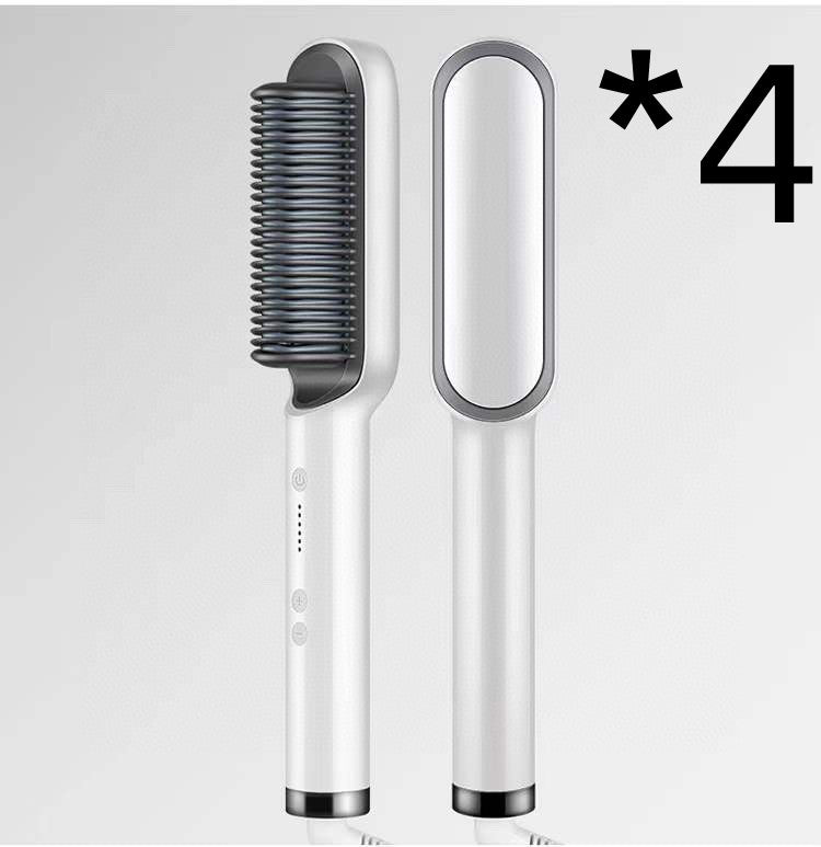 New 2 In 1 Hair Straightener Hot Comb Negative Ion Curling Tong Dual-purpose Electric Hair Brush - Fabs things