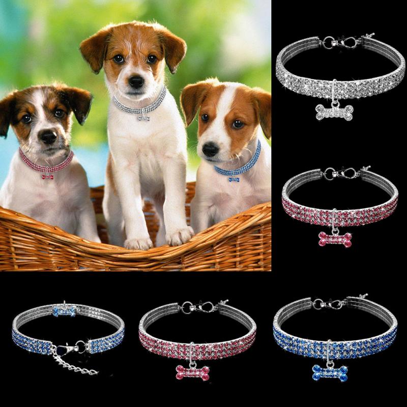 Bling Rhinestone Dog Collar Crystal Puppy Chihuahua Pet Dog Collars Leash For Small Medium Dogs Cats - Fabs things