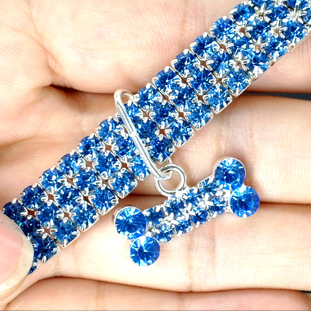 Bling Rhinestone Dog Collar Crystal Puppy Chihuahua Pet Dog Collars Leash For Small Medium Dogs Cats - Fabs things