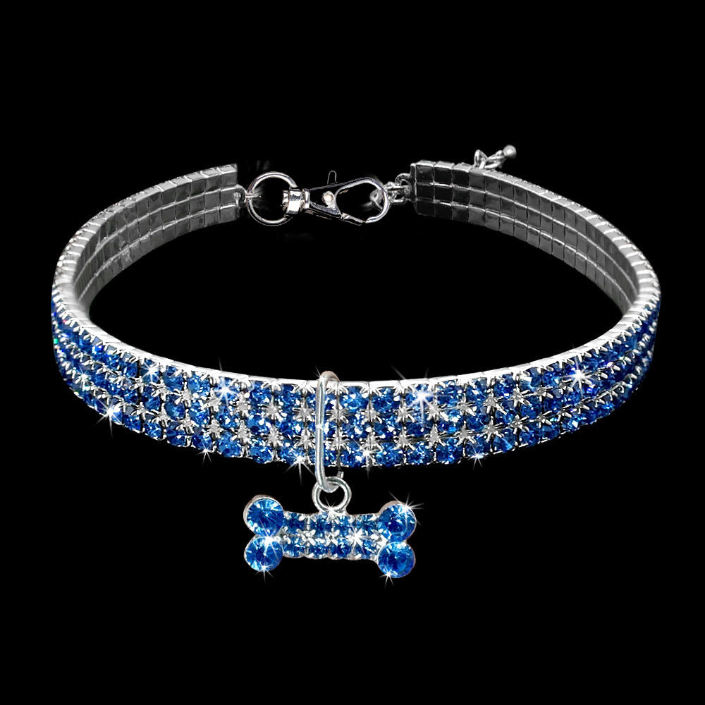 Bling Rhinestone Dog Collar Crystal Puppy Chihuahua Pet Dog Collars Leash For Small Medium Dogs Cats - Fabs things