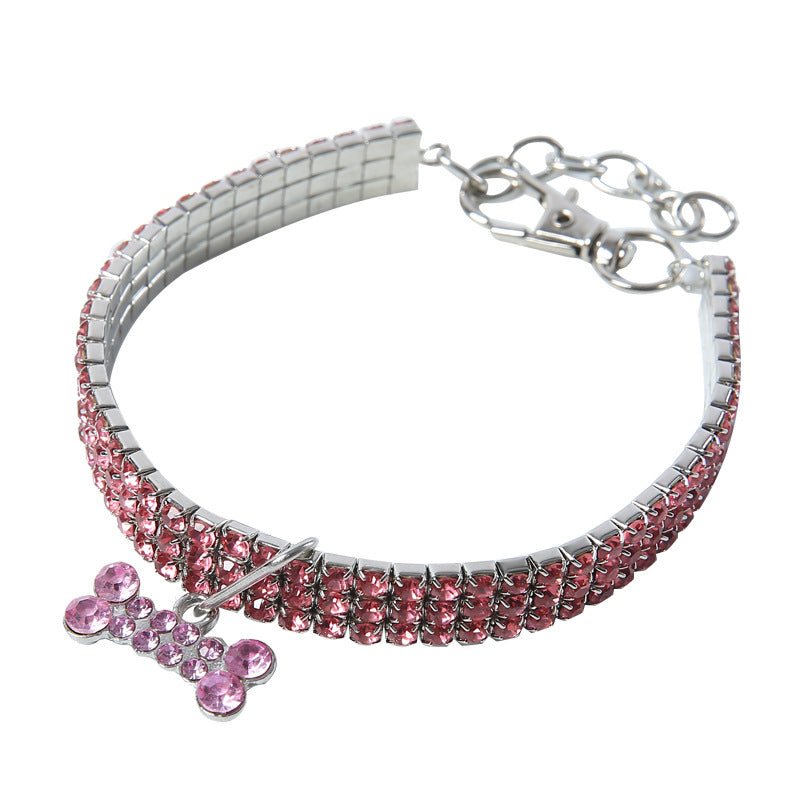 Bling Rhinestone Dog Collar Crystal Puppy Chihuahua Pet Dog Collars Leash For Small Medium Dogs Cats - Fabs things
