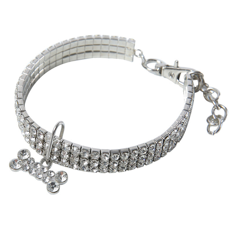Bling Rhinestone Dog Collar Crystal Puppy Chihuahua Pet Dog Collars Leash For Small Medium Dogs Cats - Fabs things