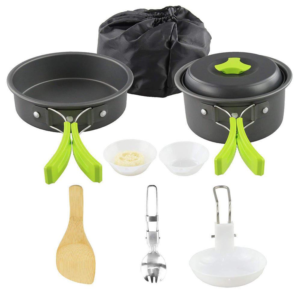 Camping Cookware Kit Outdoor Cooking Set Aluminum Equipment Outdoor Pot Travel Tableware Kitchen Hiking Picnic BBQ - Fabs things