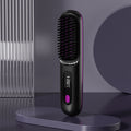 2 In 1 Straight Hair Comb Wireless Hair Straightener Brush Hair Fast Heating Portable Hot Curler USB Charging - Fabs things