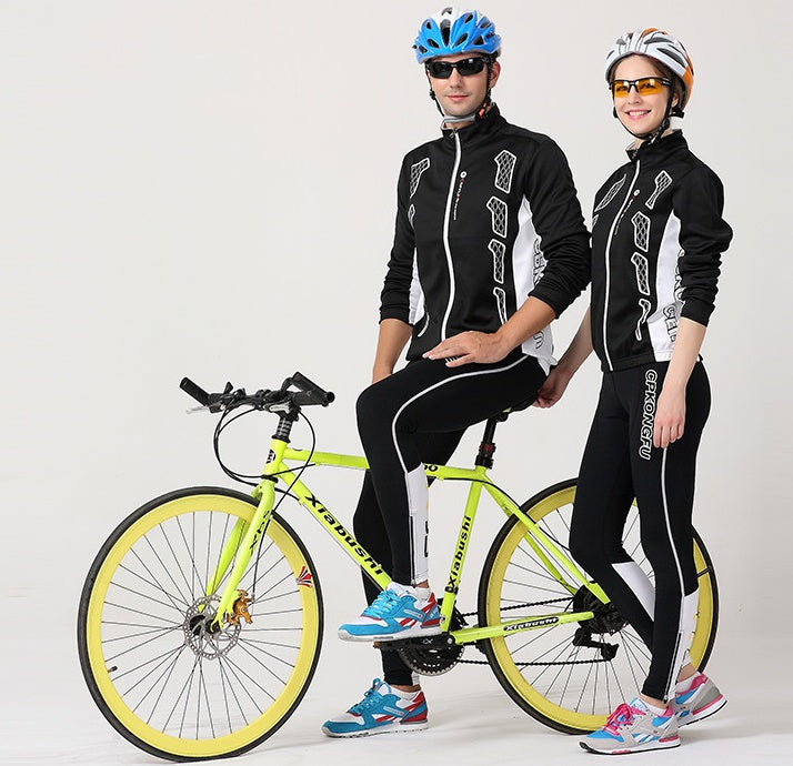 Spring and autumn bicycle Jersey long-sleeved suit men and women models mountain bike team version of clothes autumn and winter coat - Fabs things