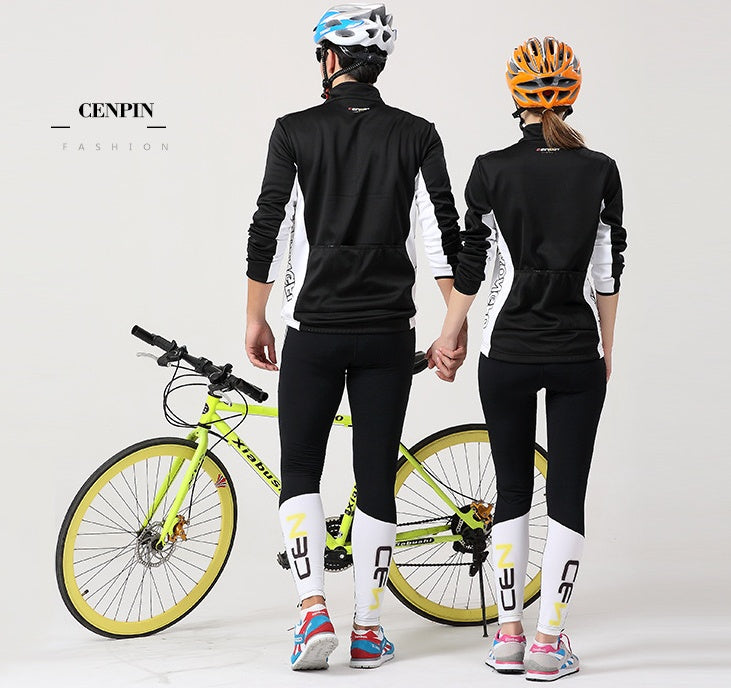 Spring and autumn bicycle Jersey long-sleeved suit men and women models mountain bike team version of clothes autumn and winter coat - Fabs things