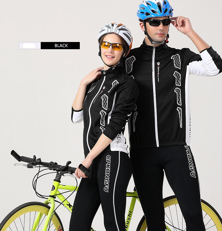 Spring and autumn bicycle Jersey long-sleeved suit men and women models mountain bike team version of clothes autumn and winter coat - Fabs things