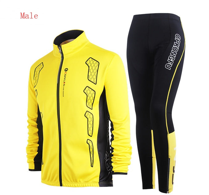 Spring and autumn bicycle Jersey long-sleeved suit men and women models mountain bike team version of clothes autumn and winter coat - Fabs things