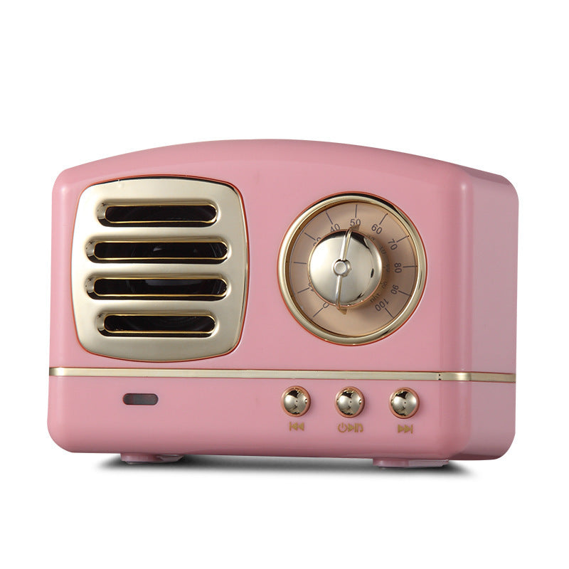 Retro Knob Wireless Bluetooth Speaker U Disk Card Radio Portable Multi-color Bluetooth Audio - Fabs things