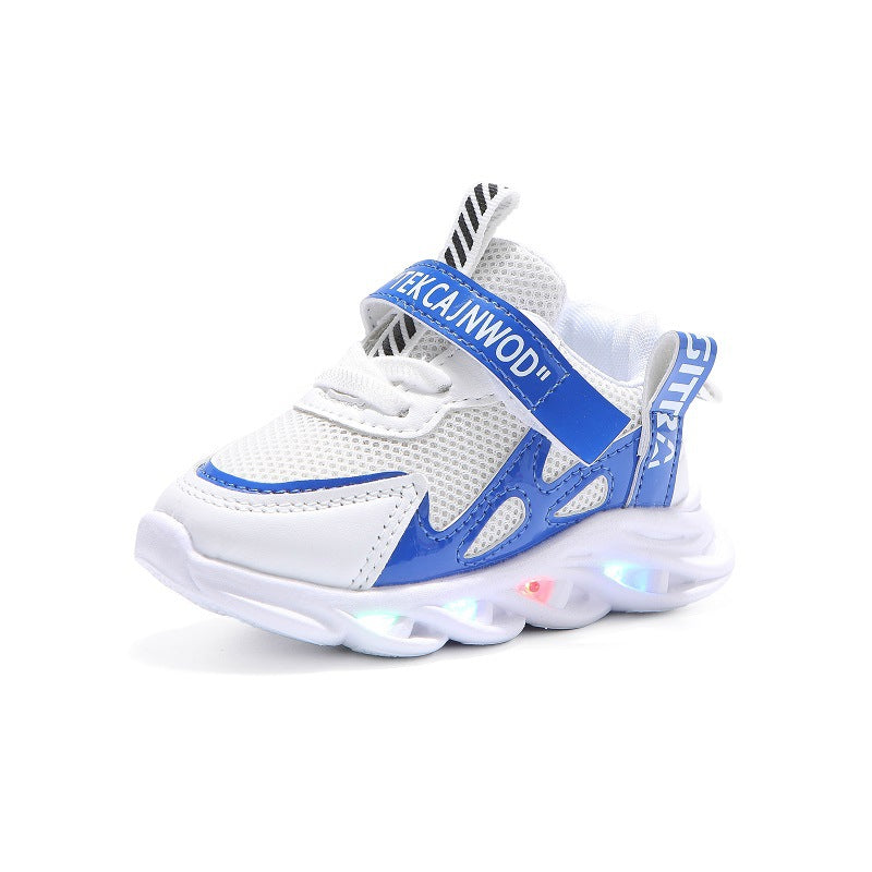 Children's Alphabet Webbing Mesh Breathable Kids Luminous Shoes Casual Sports Shoes - Fabs things