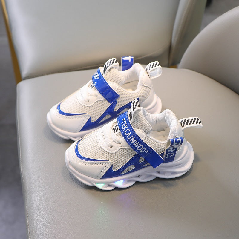 Children's Alphabet Webbing Mesh Breathable Kids Luminous Shoes Casual Sports Shoes - Fabs things