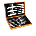 Stainless Steel Steak Cutlery Set Western Cutlery Cutlery Set Gift Box Wooden Box Cutlery - Fabs things