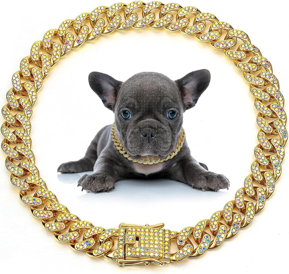 Dog Necklace Metal Cat Chain Pet Crystal Collar Jewelry Accessories For Small Medium Large Dogs Cats - Fabs things