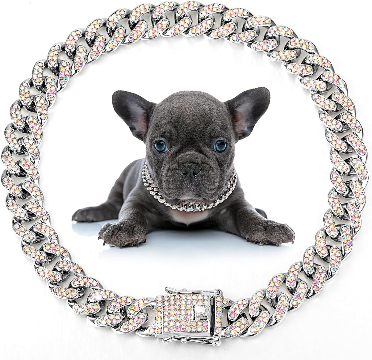 Dog Necklace Metal Cat Chain Pet Crystal Collar Jewelry Accessories For Small Medium Large Dogs Cats - Fabs things