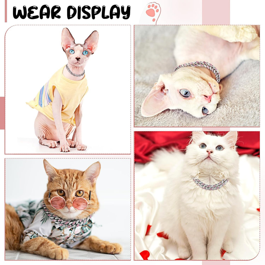 Dog Necklace Metal Cat Chain Pet Crystal Collar Jewelry Accessories For Small Medium Large Dogs Cats - Fabs things
