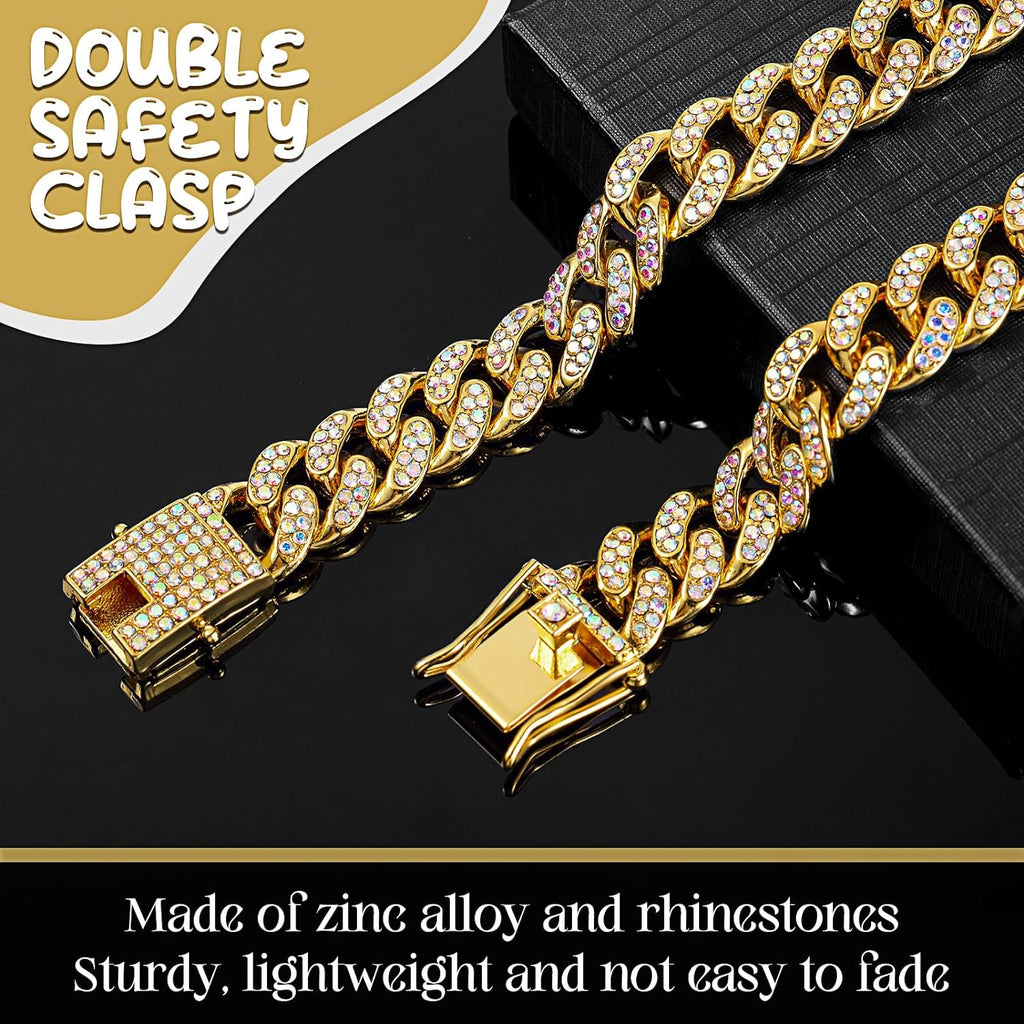 Dog Necklace Metal Cat Chain Pet Crystal Collar Jewelry Accessories For Small Medium Large Dogs Cats - Fabs things