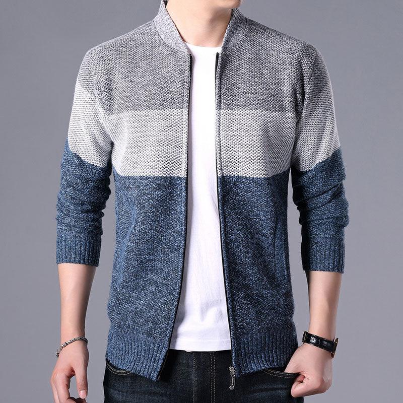 New Autumn Winter Jacket Men Warm Casual Slim Fit Fleece Jacket Elegant Jackets For Men Warm Soft Sweater Solid Jackets Casual Business Men Clothing Lightweight Hooded Jackets - Fabs things