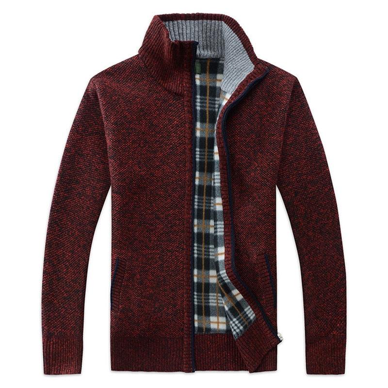 New Autumn Winter Jacket Men Warm Casual Slim Fit Fleece Jacket Elegant Jackets For Men Warm Soft Sweater Solid Jackets Casual Business Men Clothing Lightweight Hooded Jackets - Fabs things