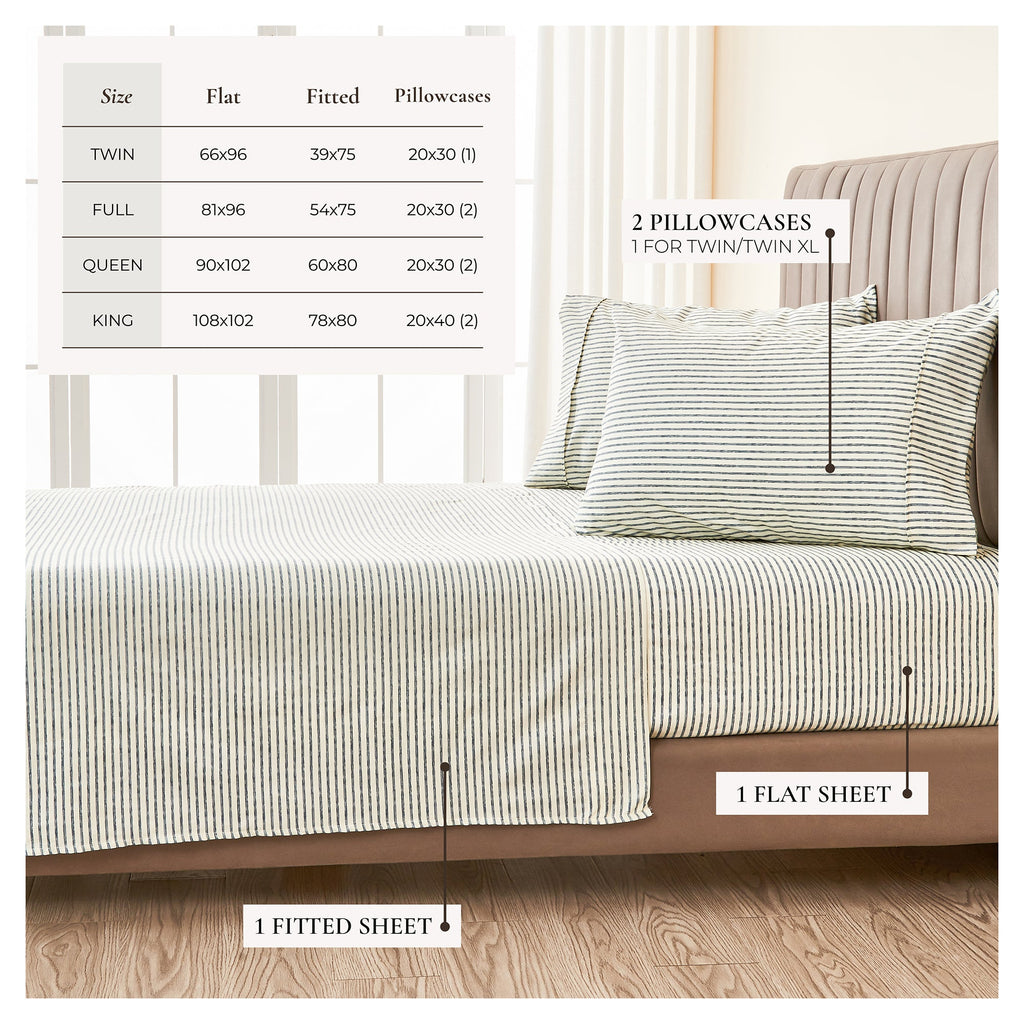 Striped Sheet Set - Evette Collection