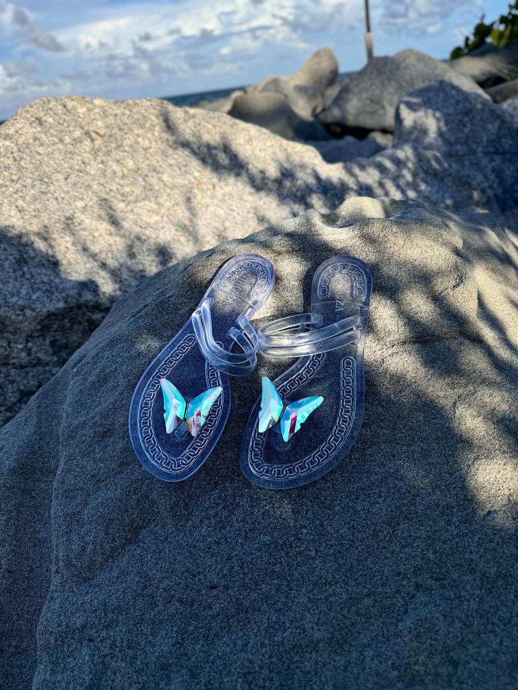 NINA Clear gel beach sandals