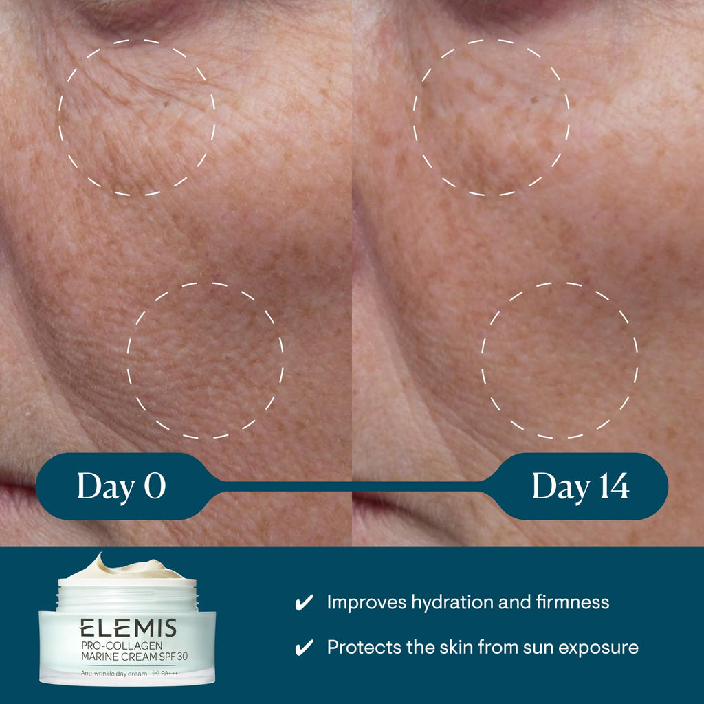 ELEMIS Pro-Collagen Marine Cream SPF 30, Lightweight Anti-Wrinkle Daily Facial Moisturizer - Fabs things