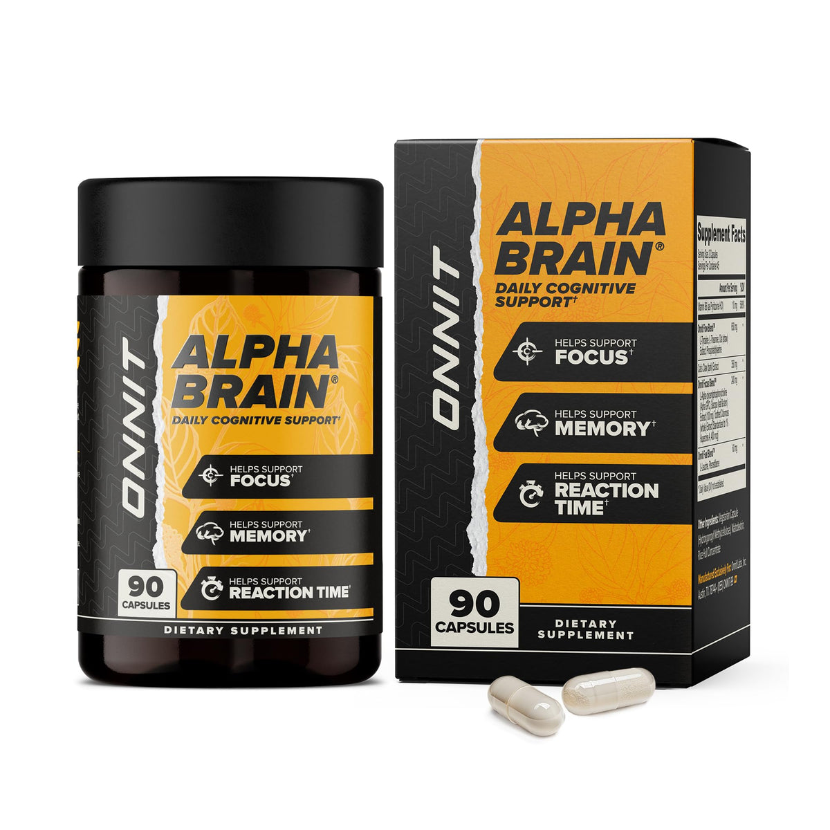 Alpha BRAIN® Cognitive support, including memory, focus & mental processing speed (90 Count) - Fabs things