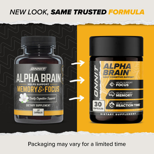 Alpha BRAIN® Cognitive support, including memory, focus & mental processing speed (90 Count) - Fabs things