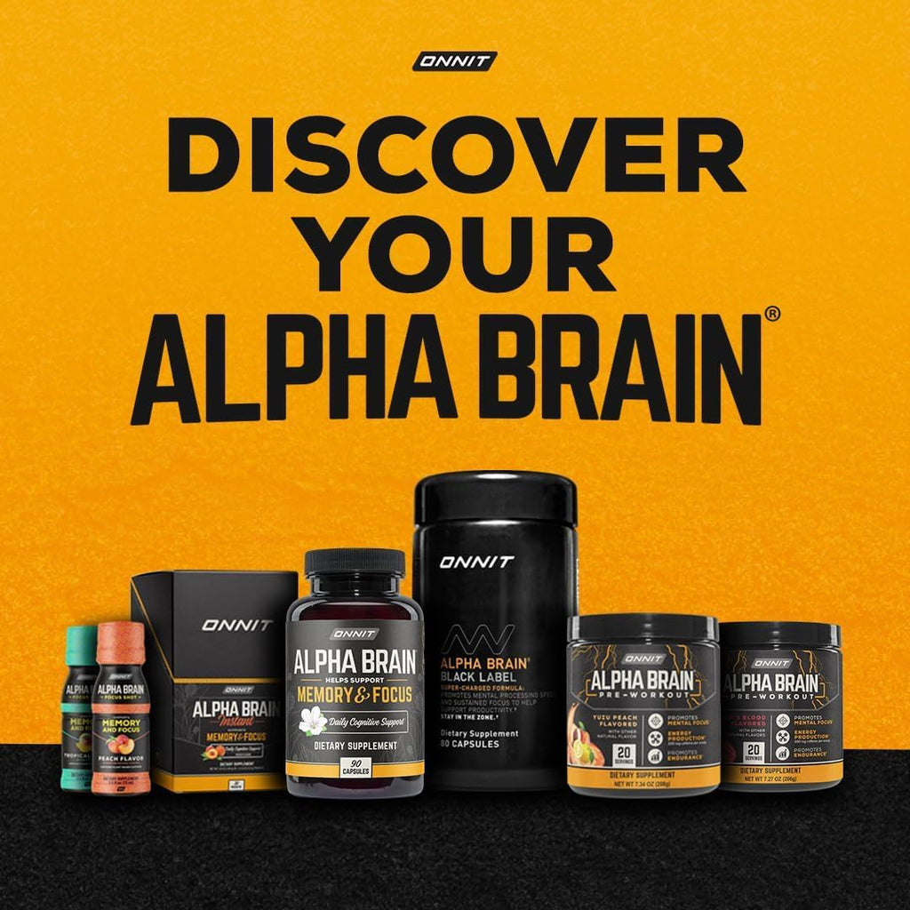 Alpha BRAIN® Cognitive support, including memory, focus & mental processing speed (90 Count) - Fabs things