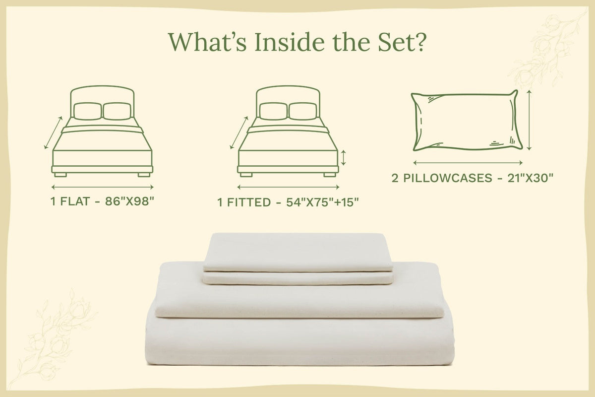 Organic Sateen Bed Sheets Set - Fabs things