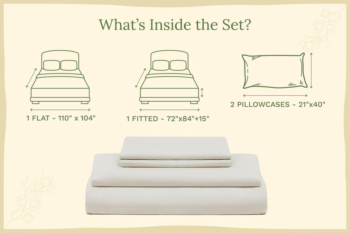 Organic Sateen Bed Sheets Set - Fabs things