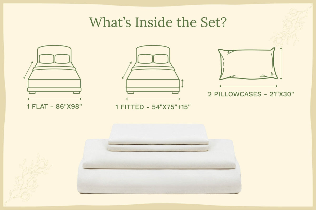 Organic Sateen Bed Sheets Set - Fabs things