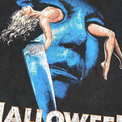 1981 'Halloween' Distressed Black T-Shirt - Fabs things