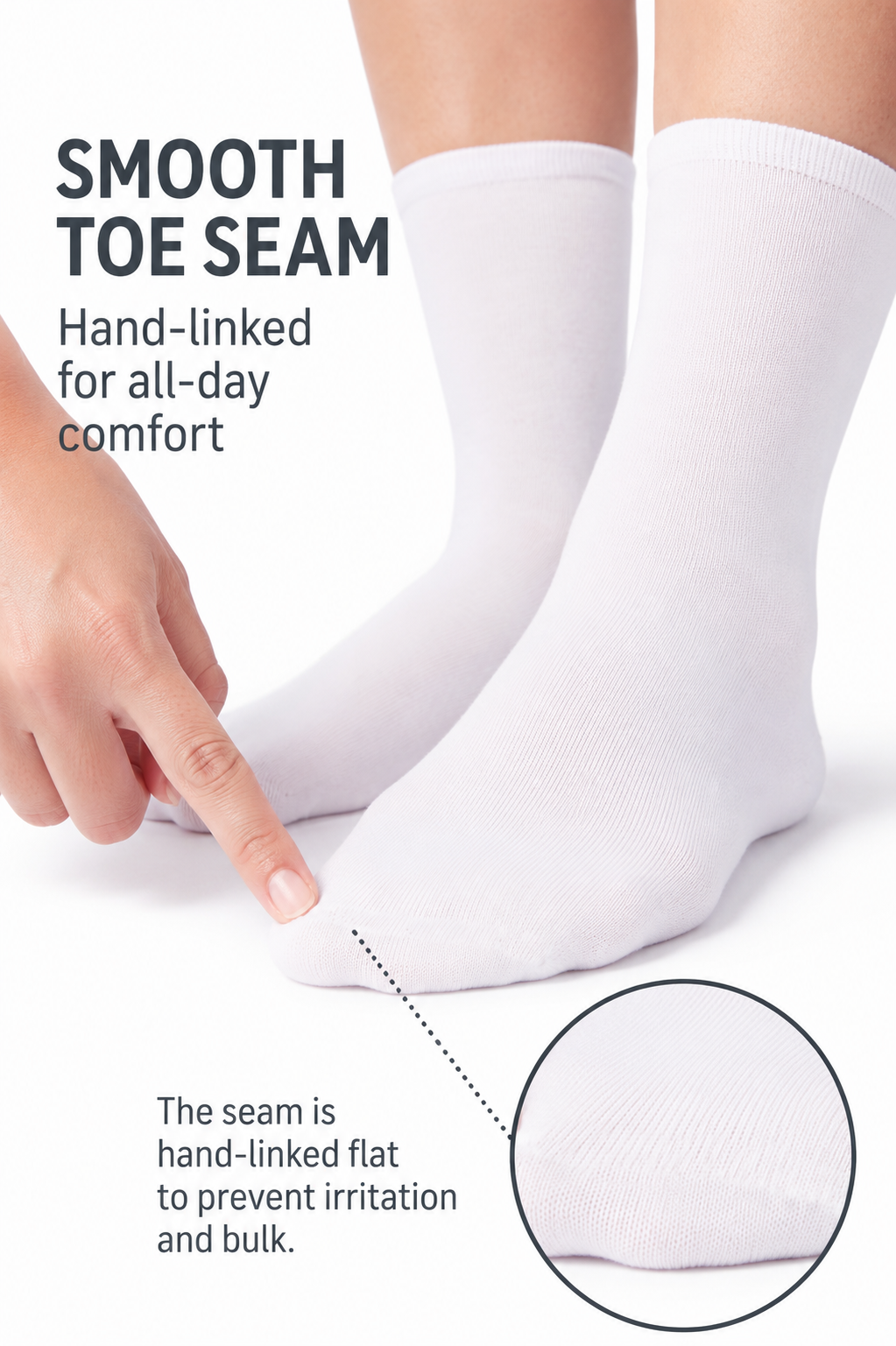 Crew SmoothToe™ Socks – 5 Pack (more color options inside) - Fabs things